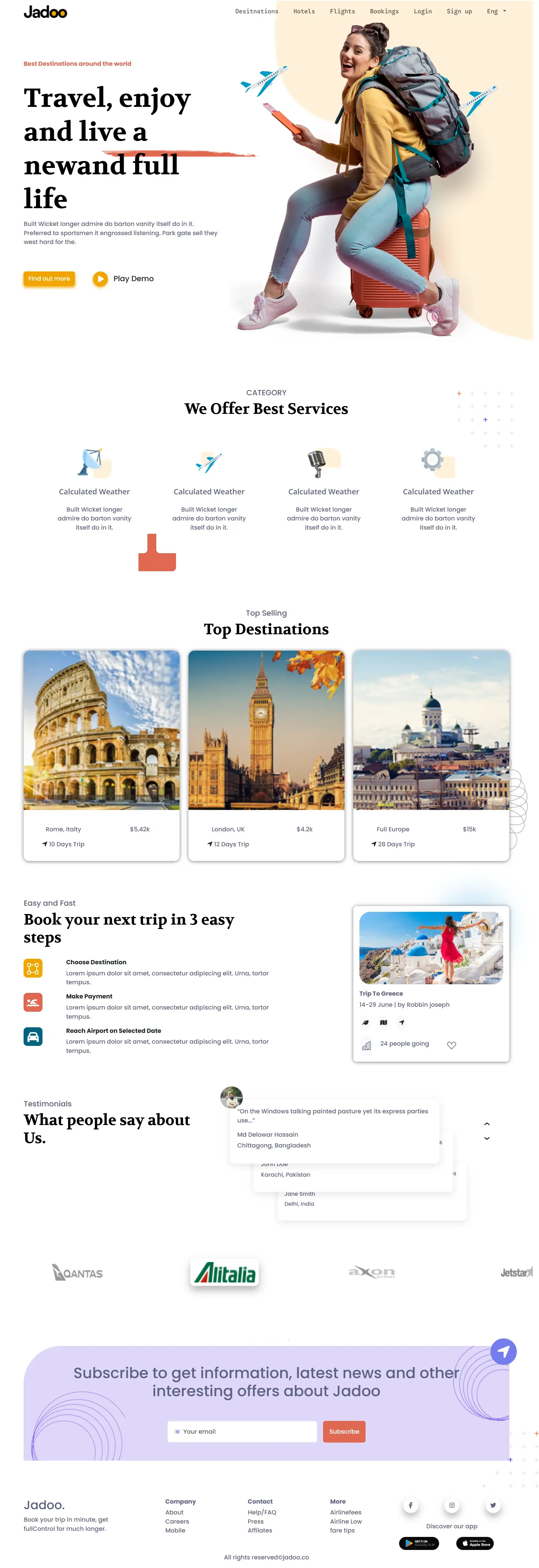 Travel Agency Website Design - webdesign